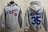 Los Angeles Dodgers 35 Cody Bellinger Gray Nike All Stitched Pullover Hoodie,baseball caps,new era cap wholesale,wholesale hats